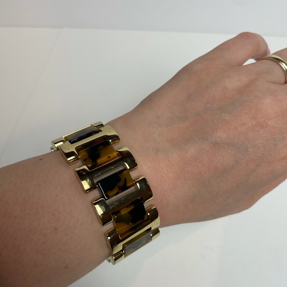J. Crew Tortoise & Gold Bracelet